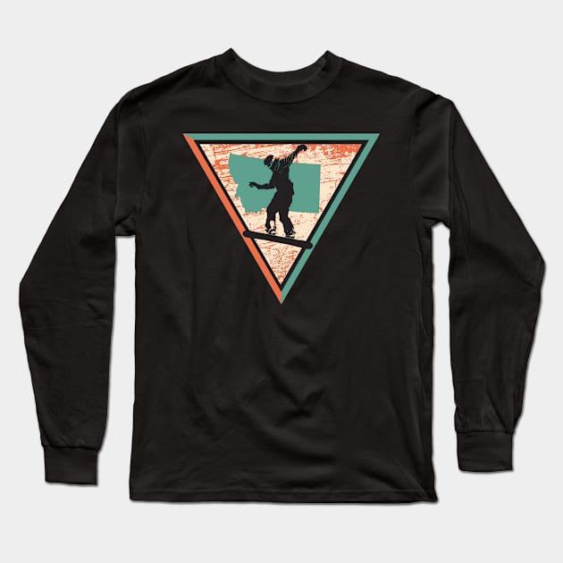 Snowboarder from Montana USA Long Sleeve T-Shirt by LiquidLine